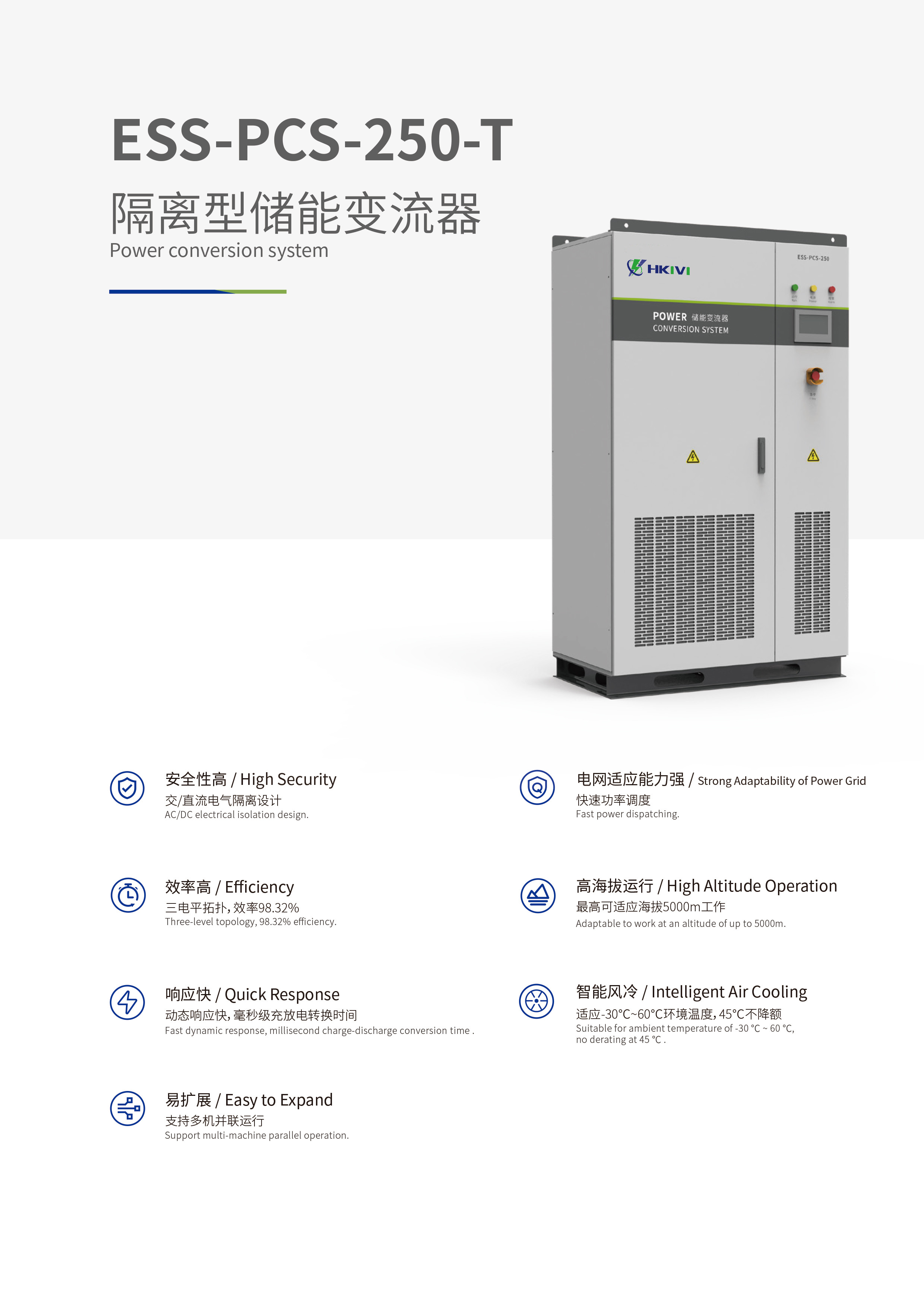 Power Conversion System With THDi 3% And Adjustable Range Of Power Factor -1-1 Ess