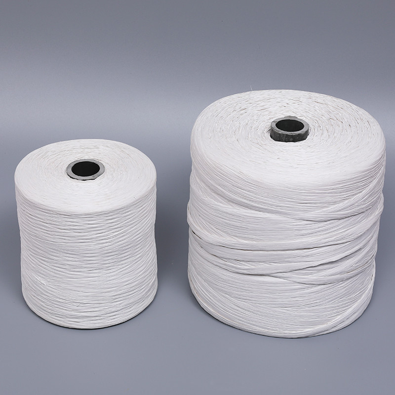 100% PP White 500Tex Polypropylene Pp Filler Yarn Fibrillated Cable Material