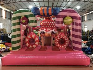 China Digital Printing Inflatable Candy Bounce House For Christmas Festival Inflatable wholesale