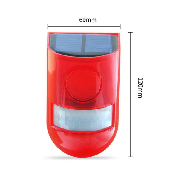 Quality 3in Solar Outdoor Motion Sensor Light With Alarm Wireless for sale