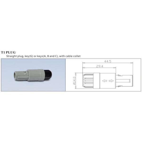 Endoscopic Technology Circular Plastic Connectors M14 14 Pin Metal Shell