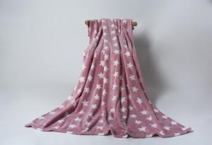 China Soft Micro Plush Printed star Blanket For Queen Bed - All Seasons Lighweight Flannel Fleece Blanket wholesale