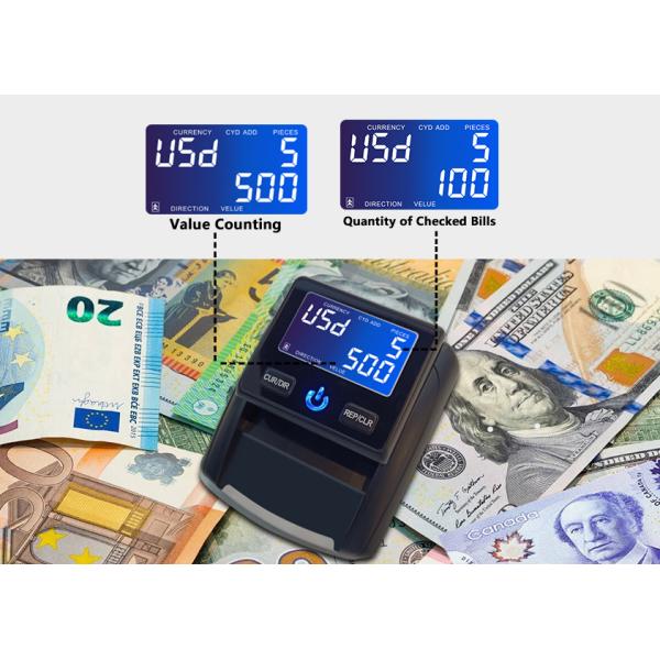 UV Light Counterfeit Money Detector USD Fake Currency Checking Machine Banknote VND