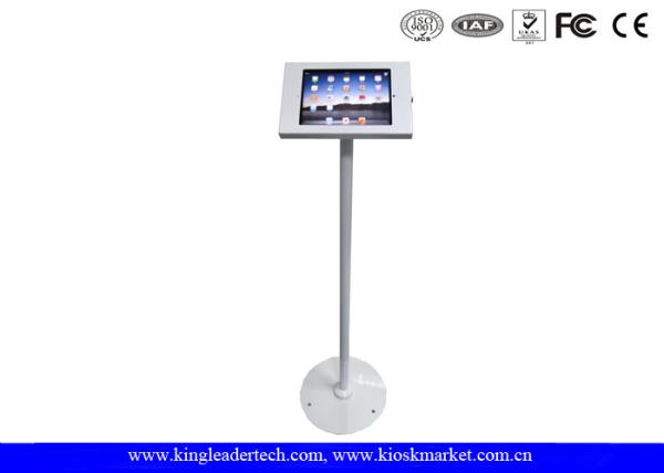 Quality Stylish Free Standing iPad Security Kiosk Stand Enclosure With Round Base for sale