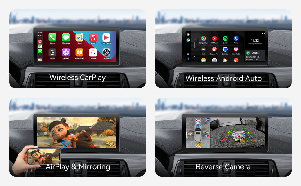 8.8 Inch Dual Wireless Carplay And Android Auto Bluetooth / AUX input Linux System