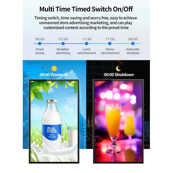 LCD Wall Mounted Digital Signage Android CMS Software For Commercial Advertising