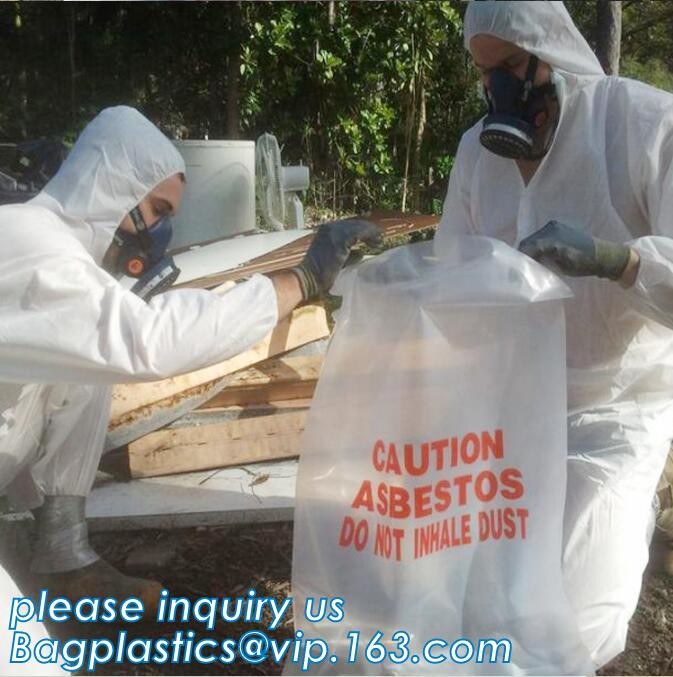 Heavy Duty Construction Plastic Asbestos Bag Waste Bag,Heavy Duty Disposal Polythene bags For Asbestos Removal BAGEASE