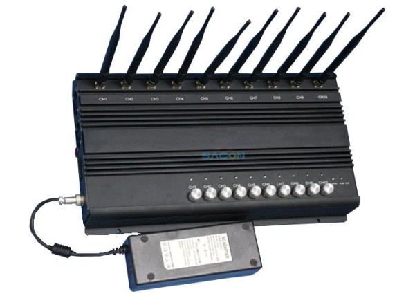 Quality 2G 3G 4G GPS Cell Phone Wifi Jammer , Mobile Phone Signal Blocker For Schools for sale