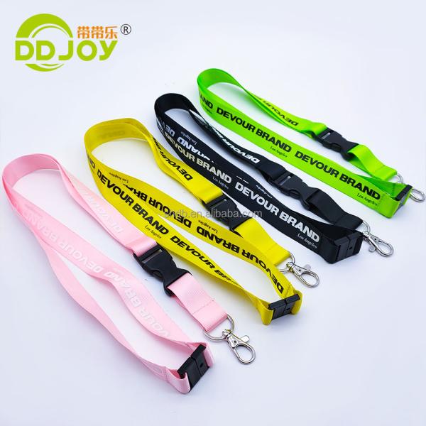 Office 90*15mm Flat Polyester Custom Single Sublimation Lanyards For Personalization