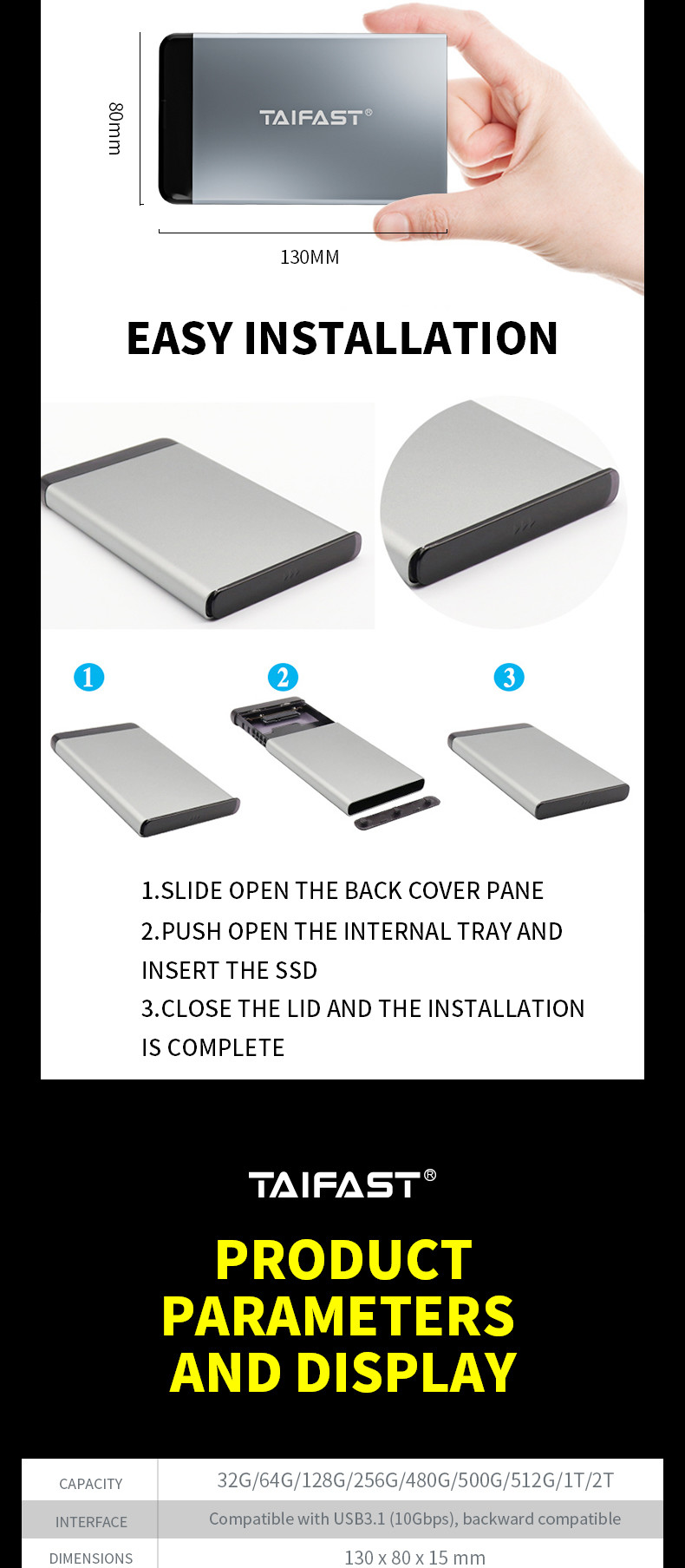 2.5inch Mobile Hard Drive 960gb 150g Portable Usb Rosh Sata External Hard Disk