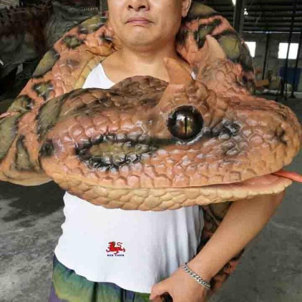 Quality Manual Control Custom Snake Hand Puppet Waterproof / Weatherproof for sale