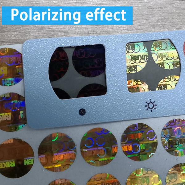Printed Holographic Security Stickers Scratch Coating Hot Stamping Label CE