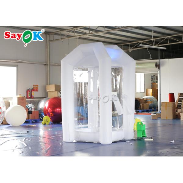 1.5*1.5*2.5m Custom Inflatable Products White Inflatable Money Machine Booth For Business
