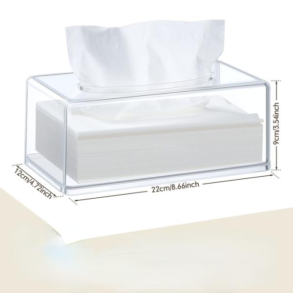 Custom Desktop Clear Acrylic Box Creative Lucite Storage Bins For Laundry Pods Tissue