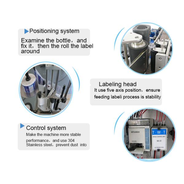 500W TableTop PET Round Bottle Labeling Machine for Chilli Sauce Paste
