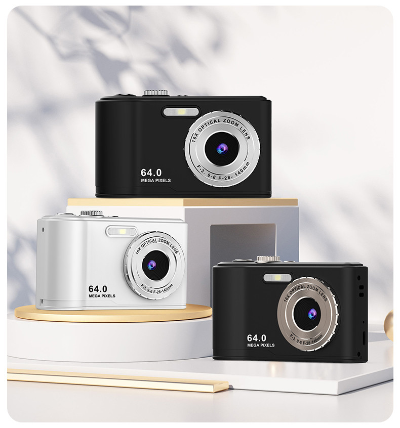 Autofocus Digital Camera 44MP FHD 4K 16X Digital Zoom Compact Point Shoot Camera with 64GB SD Card Expandable to 128GB