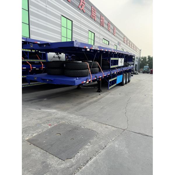 CIMC Hot Sale 3 Axle made by high quality iron 40ft Container Chassis Car Trailers Flat Bed Container Flatbed Semi Trailer