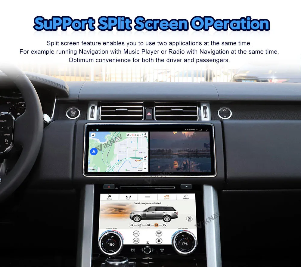 12.3inch Android car radio For Range Rover Vogue L405 2013-2020 AC Touching Screen Multimedia Player Navigation Stereo