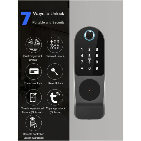 Tuya App Control Remote Deadbolt Lock Wifi Double Sided Fingerprint