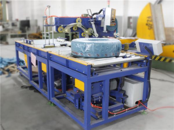 Quality Horizontal Tire Packing Machine Online Operation GW600 PLC Control 20-90r/Min Ring Speed for sale