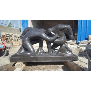 Customized Fighting men marble sculpture , exhibition sculptures ,China stone