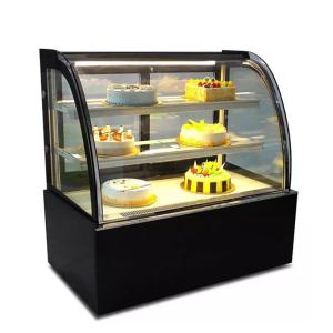 China Digital Thermostat 2 Layers Decks Cake Display Showcase For Bakery Shop wholesale