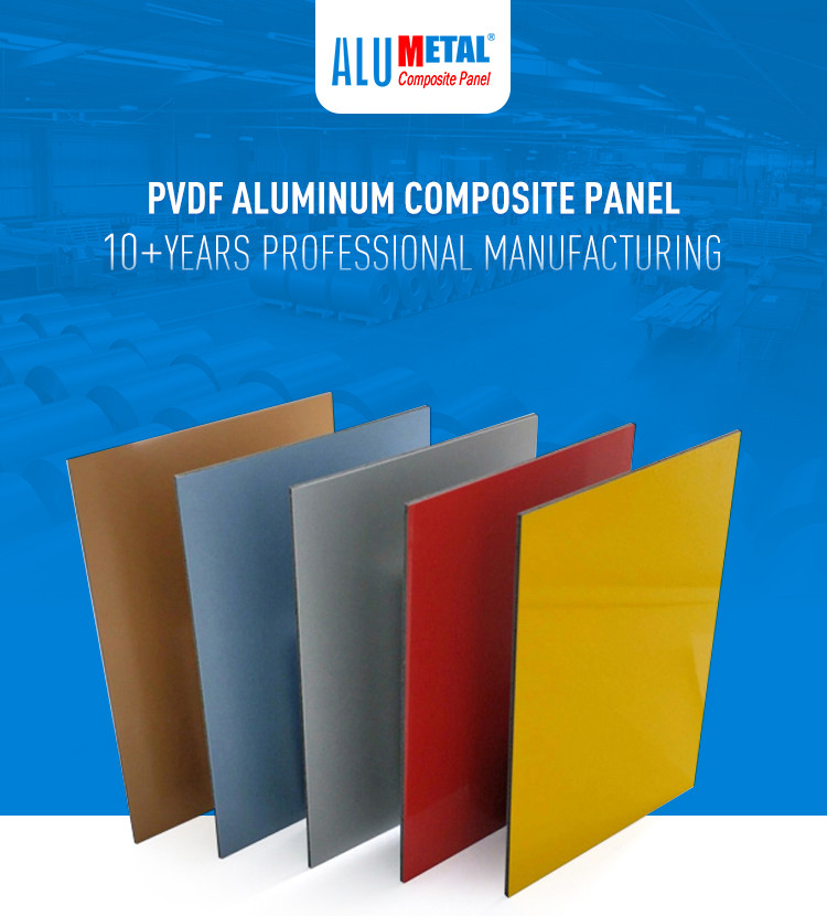 Outdoor PVDF Aluminum Composite Panel Brushed Surface Material Cladding 4mm