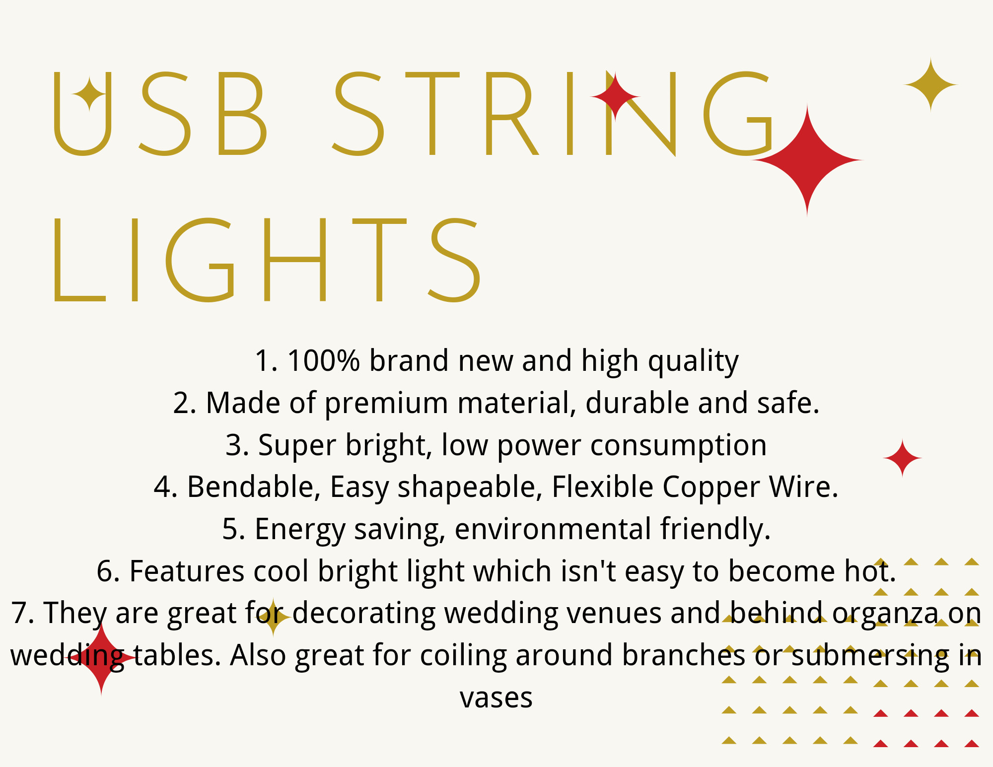 Home Starry LED USB String Lights Dimmable Control Decoration