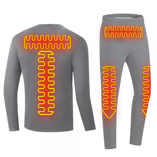 Quality Long Sleeve T Shirts Heated Thermal Underwear Wireless Remote Control Battery Powered for sale