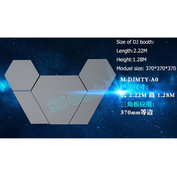 full color rgb matrix control mini hexagon led display for DJ booth customized