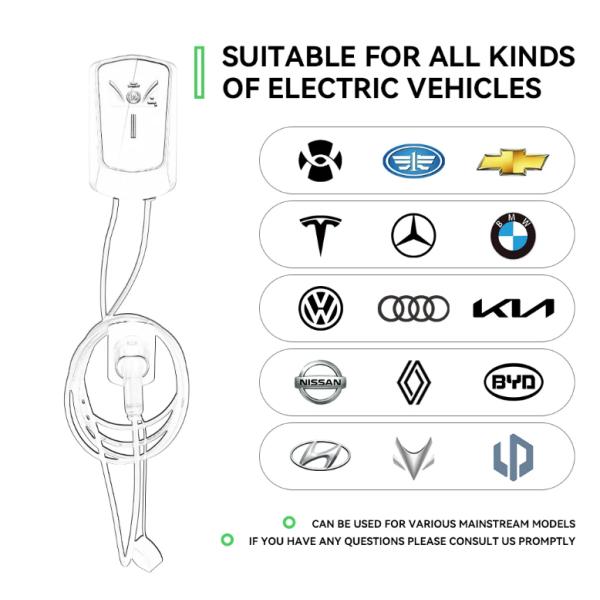 Universal Type 2 EV Female Socket to Socket Adapter for Electric Vehicle Power Supply