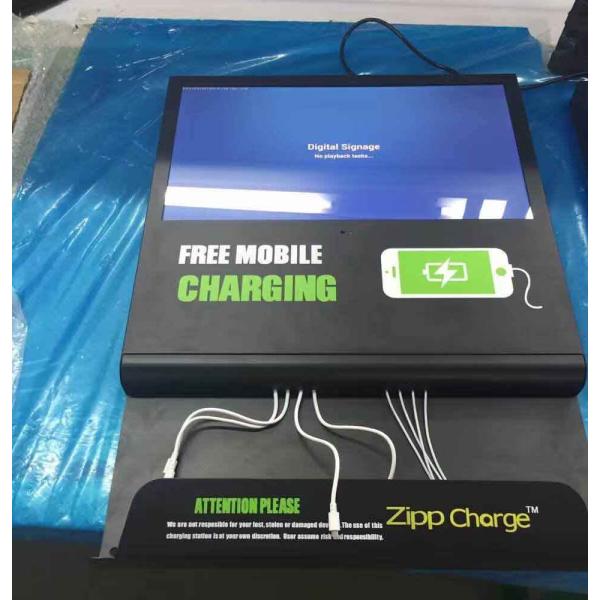 Wall Mounted Digital Menu Board Commercial LCD Display Multi Device Charging Station 21.5 Inch