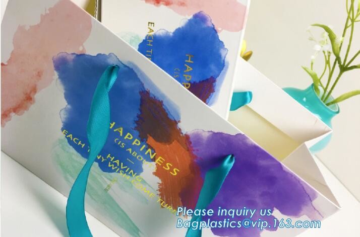 violet printing shopping bags by handmade,Gift shopping luxury carrier Bag Direct Manufacture Paper Bag logo Printing