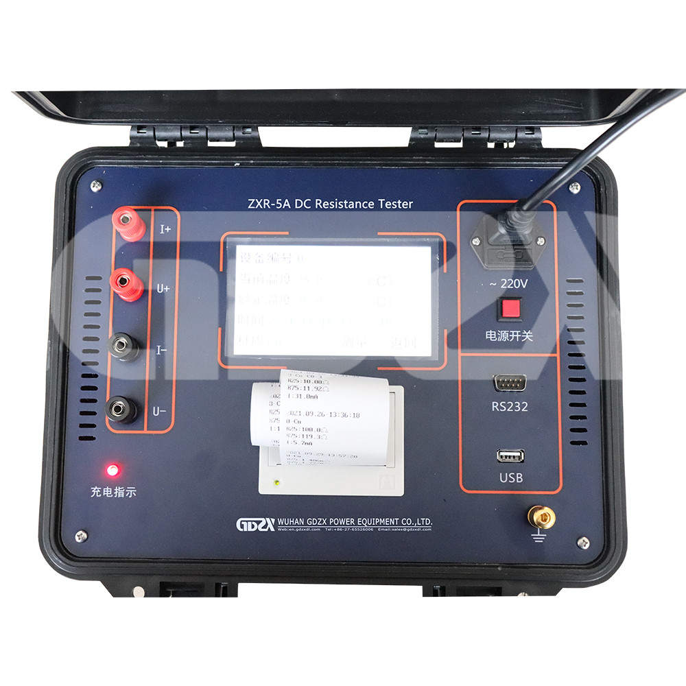 ZXR-5A Power Current Transformer Testing Equipments 5A DC Resistance Meter High Accuracy