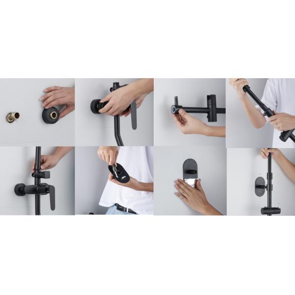 OEM Punch Free Black 0.8MPA Rain Shower Faucets