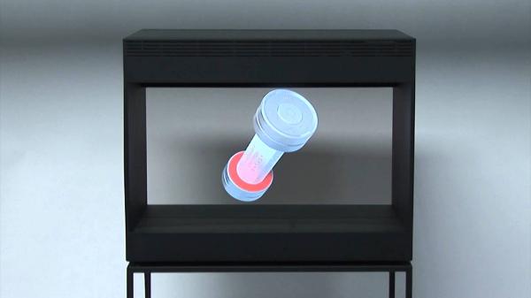 Quality One Sided hologram advertising display HoloCube showcase for shopping mall for sale