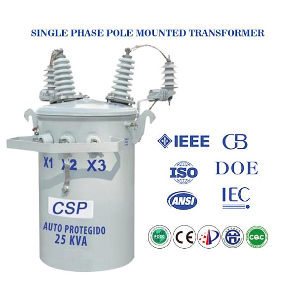 Pole mounted transformer installation