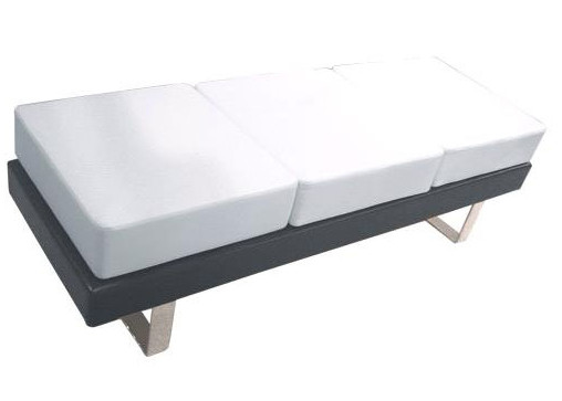 Barber Shop Waiting Benches No Backrest / Custom PU White Waiting Room Chairs