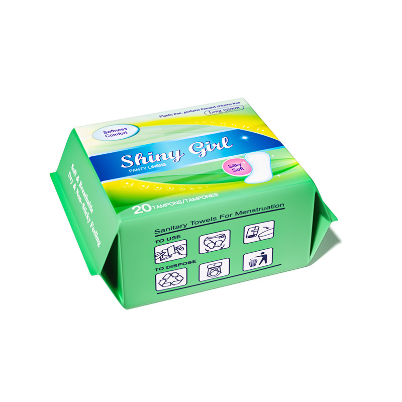 High Performance Daily Sanitary Pads for Girls with Winged Shape and Cotton Material