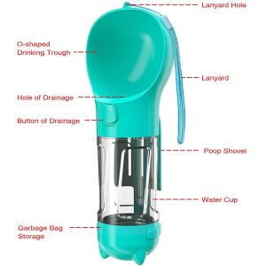 Plastic Outdoor Dogs Travel Water Bottle 300ML