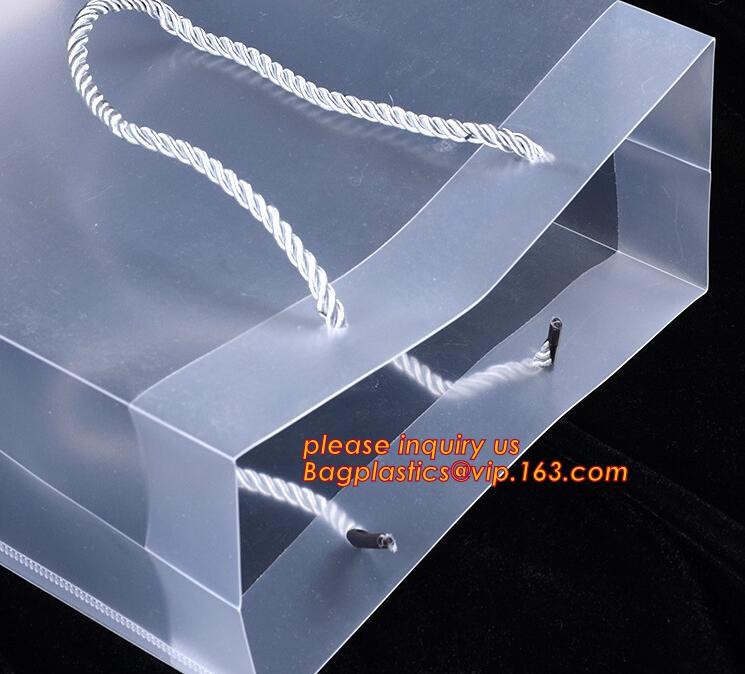 Promotional customized high quality soft loop plastic cloth bag,manufacturer custom soft loop handle polyethylene PE pla