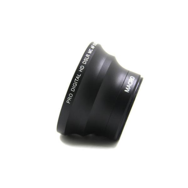 Quality Black High Definition Camera Lenses Additional lens Magnification 0.38X 52mm for sale