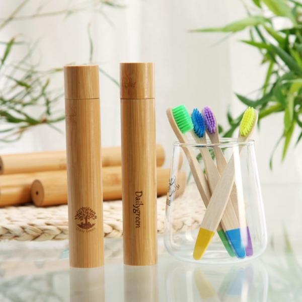 Environmental Traveling Use Bamboo Toothbrush Case for Toothbrush