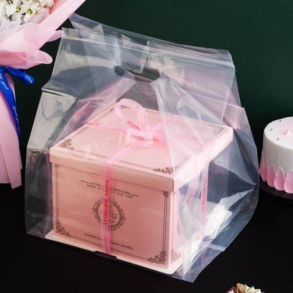 Plastic Material Structure Custom Size Accepted Tote Bag for Salad Baking Packaging