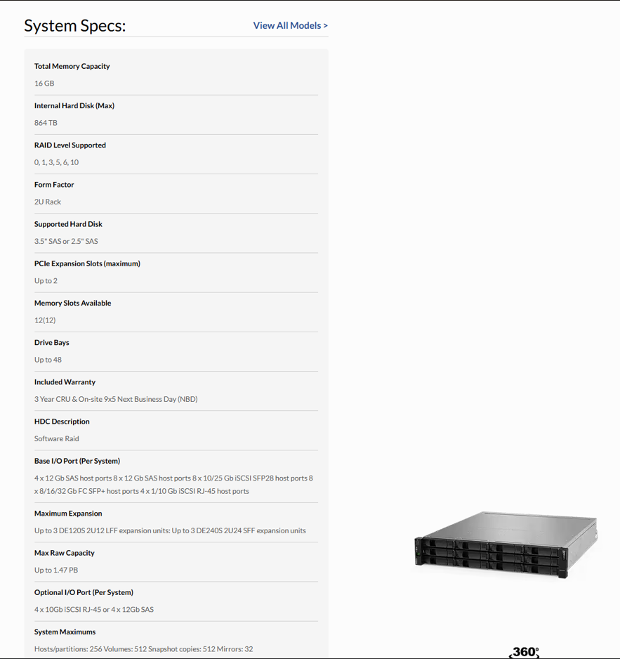 DE2000H 864TB SAS Internal Hard Disk Storage 3.5 or 2.5 Inch