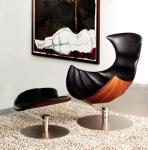 Hjellegjerde Lobster Fiberglass Arm Chair Leather Leisure Modern Design