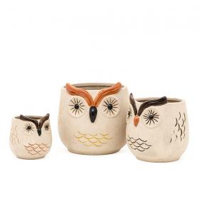 24 Inch 6 Inch  16 Inch Ceramic Flower Pots 3D Unique Owl Lovely Flower Succulent Pots Mode