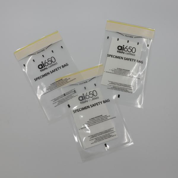 Quality Labs And Hospitals 95kPa Specimen Bag With Document Pocket Custom Print for sale