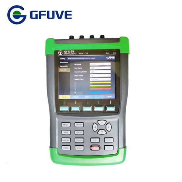 Quality IEC6100-4-30 Class A Power Quality Analyzer 0.001V Resolution High Accuracy for sale