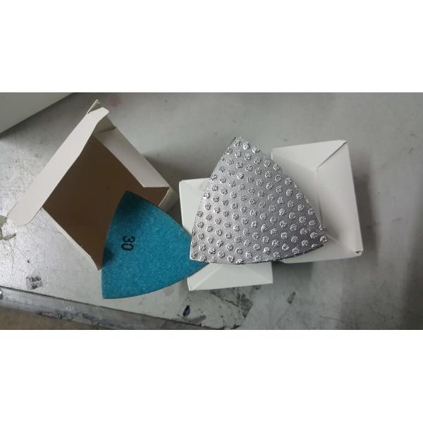3" Vacuum Brazed Triangular Polishing Pad Diamond Grinding Discs